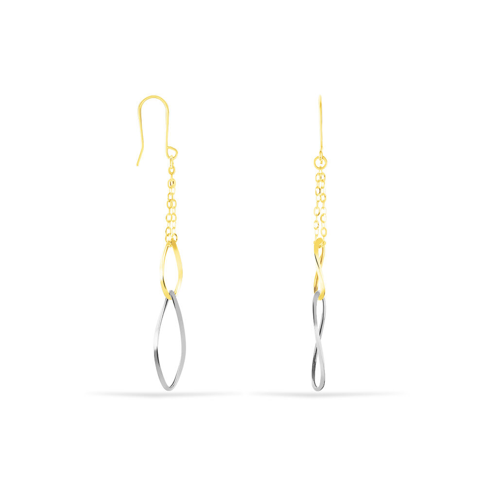 Boucles D'oreilles Pendantes Benedicte Or Bicolore - Pendantes Femme | Marc Orian