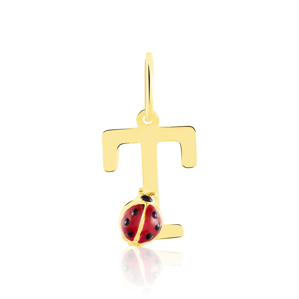 Pendentif Helidie Coccinelle Lettre Or Jaune - Pendentifs Enfant | Marc Orian