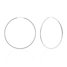 Créoles Olympia Flexible Argent Blanc - Boucles d'oreilles Créoles Femme | Marc Orian