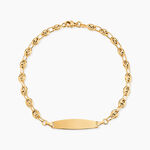 Bracelet Identit&eacute; Evin Maille Grain De Cafe Or Jaune - Gourmettes Enfant | Marc Orian