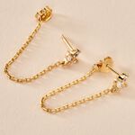 Boucles D'oreilles Pendantes Erma Plaqu&eacute; Or Dor&eacute; Oxyde De Zirconium - Pendantes Femme | Marc Orian