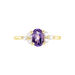 Bague Anaid Or Jaune Amethyste Et Oxyde De Zirconium