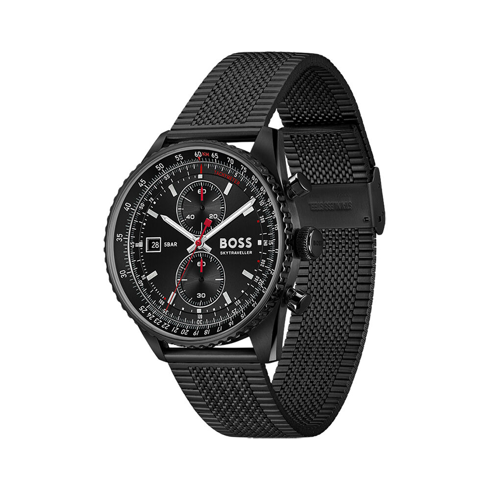 Montre Hugo Boss Skytraveller Pro Noir - Montres &eacute;tanches Homme | Marc Orian