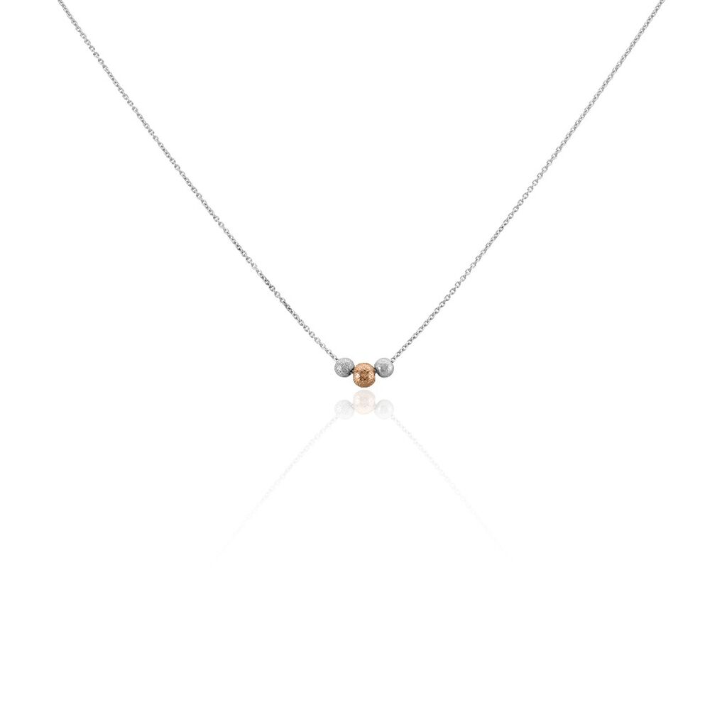 Collier Argent Blanc Bicolore Lemnos - Colliers fantaisie Femme | Marc Orian