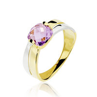Bague Suzana Or Bicolore Amethyste