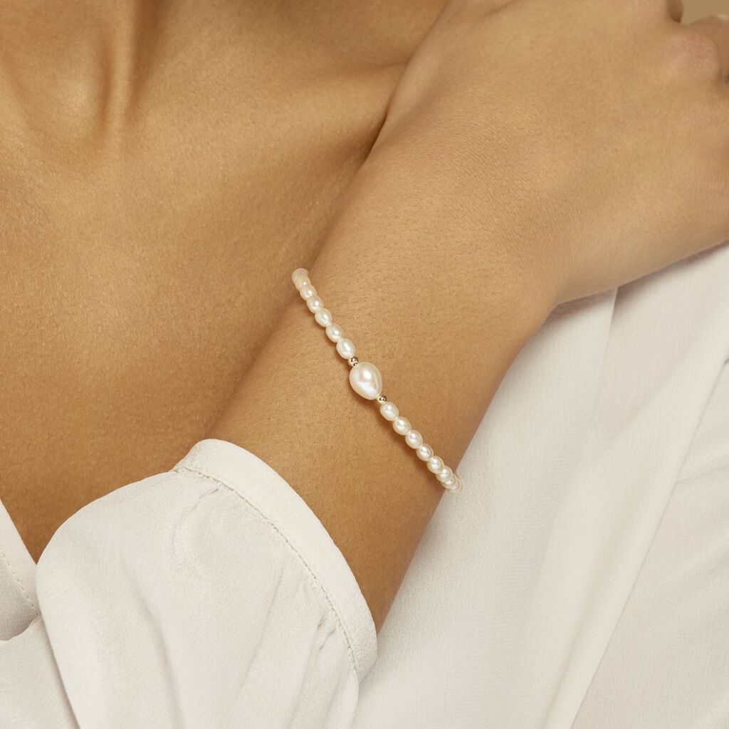 Bracelet Akil Or Jaune Perle De Culture - Bracelets chaînes Femme | Marc Orian