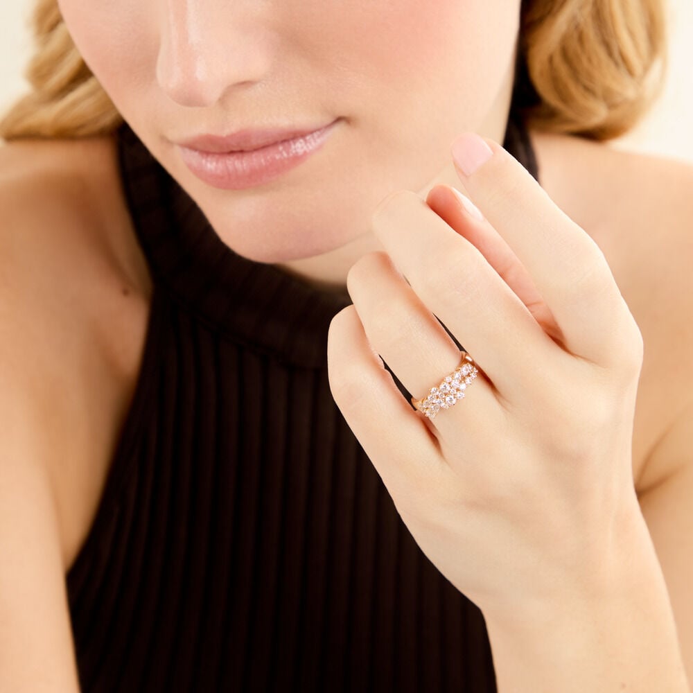 Bague Doline Plaqu&eacute; Or Jaune Oxyde De Zirconium - Bagues avec pierre Femme | Marc Orian