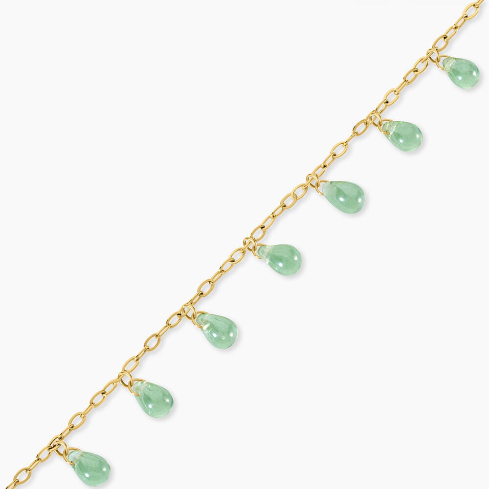 Bracelet Ria Acier Jaune Pierre De Synthese - Bracelets cha&icirc;nes Femme | Marc Orian