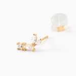 Boucles D'oreilles Puces Lizaveta Or Jaune Oxyde De Zirconium - Puces Femme | Marc Orian