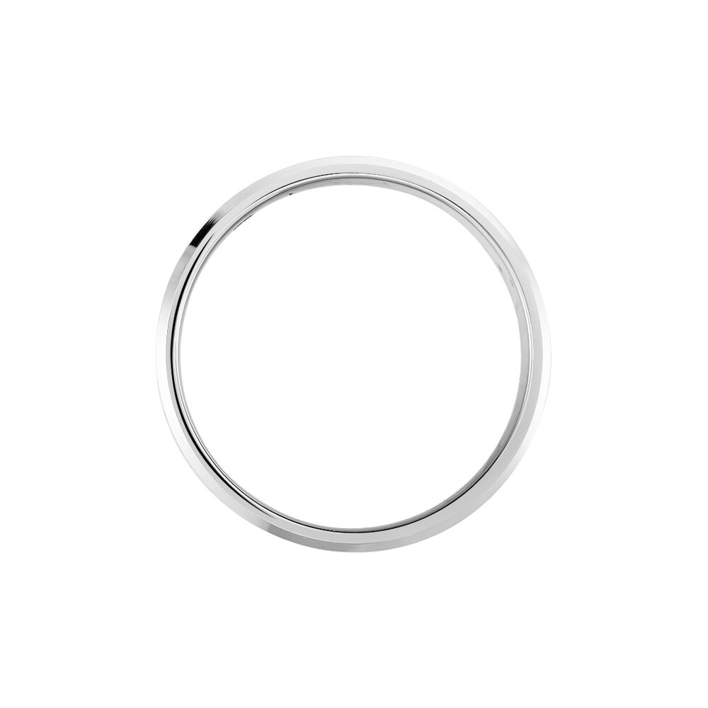 Alliance Hild Ruban Biseaute Palladium Blanc - Alliances personnalisées Homme | Marc Orian