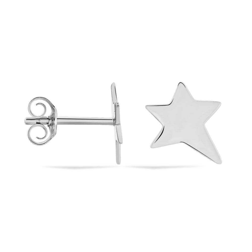 Boucles D'oreilles Puces Eloisa Argent Blanc - Puces Femme | Marc Orian
