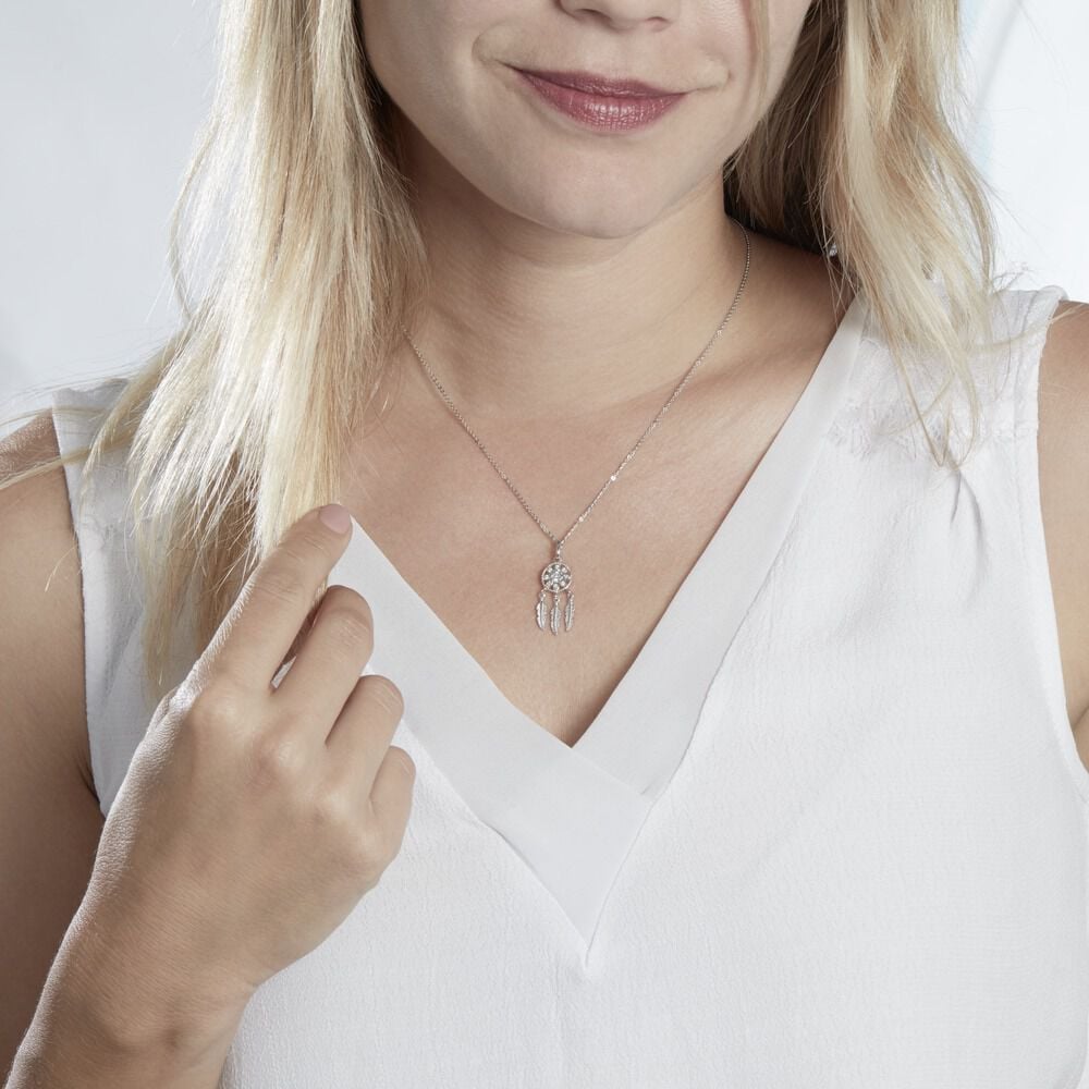 Collier Ioannina Argent Blanc Oxyde De Zirconium - Colliers avec pierres Femme | Marc Orian