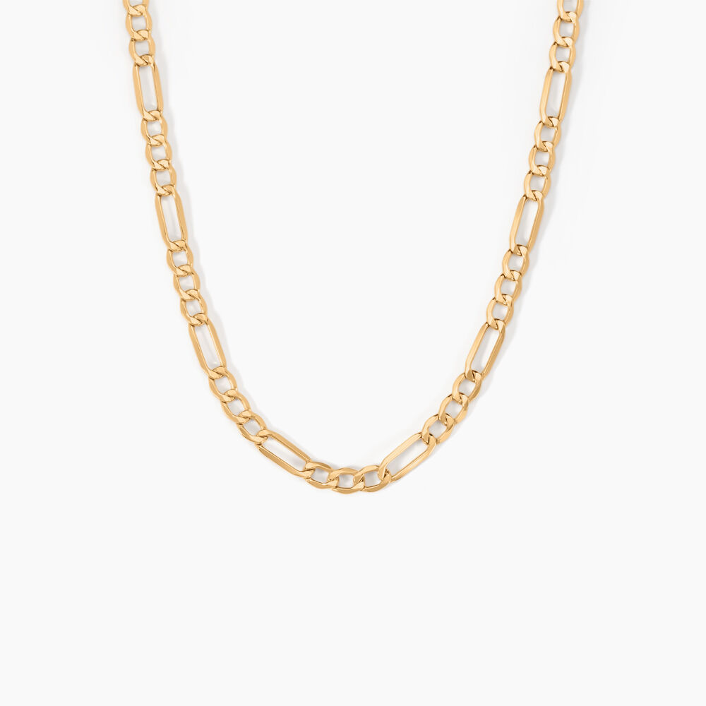 Collier Or Jaune Maille Altern&eacute;e 1/3 - Chaines Homme | Marc Orian