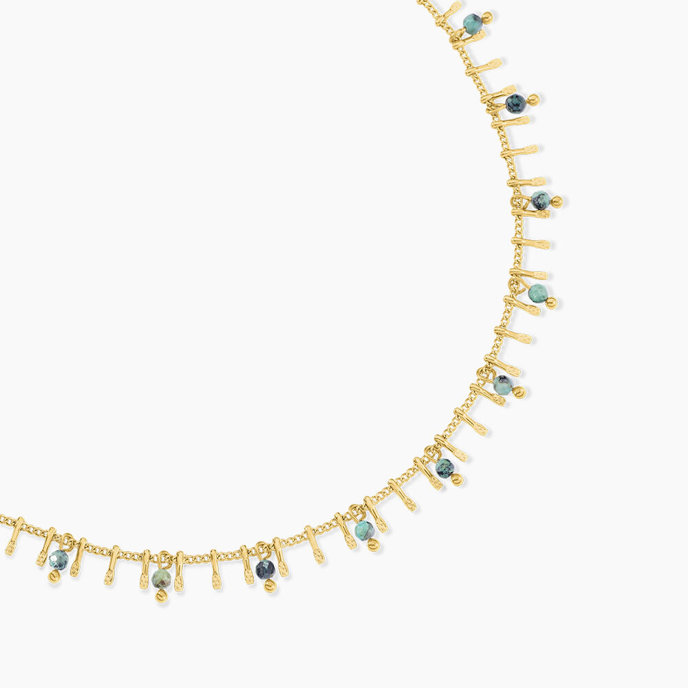 Collier Athena Acier Jaune Turquoise - Colliers avec pierres Femme | Marc Orian