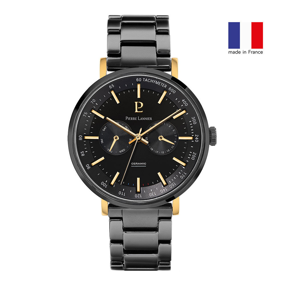 Montre Pierre Lannier Ceramic Noir - Montres classiques Homme | Marc Orian