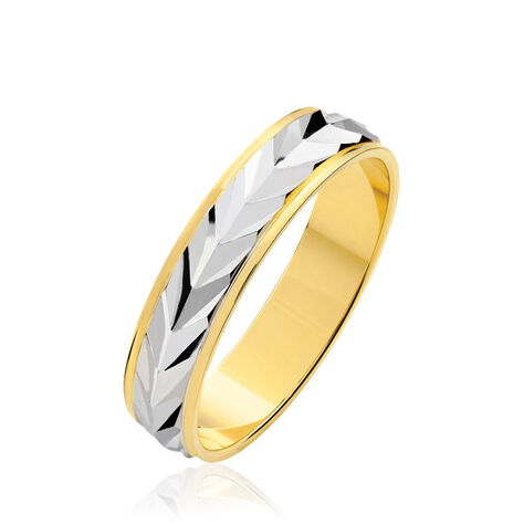 Alliance Epi Fantaisie Ruban Plat Or Bicolore -  Unisex | Marc Orian