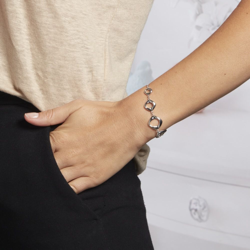 Bracelet Amaia Acier Blanc - Bracelets chaînes Femme | Marc Orian