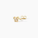 Boucles D'Oreilles Puces Cathy Argent Dor&eacute; A L'Or 750/1000 Oxyde De Zirconium - Puces Femme | Marc Orian