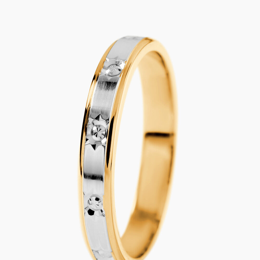 Alliance Madin Ruban Plat Or Bicolore - Alliances duo Unisex | Marc Orian