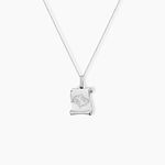 Pendentif Zodiaque Parchemin Argent Blanc - Bijoux personnalis&eacute;s Famille | Marc Orian