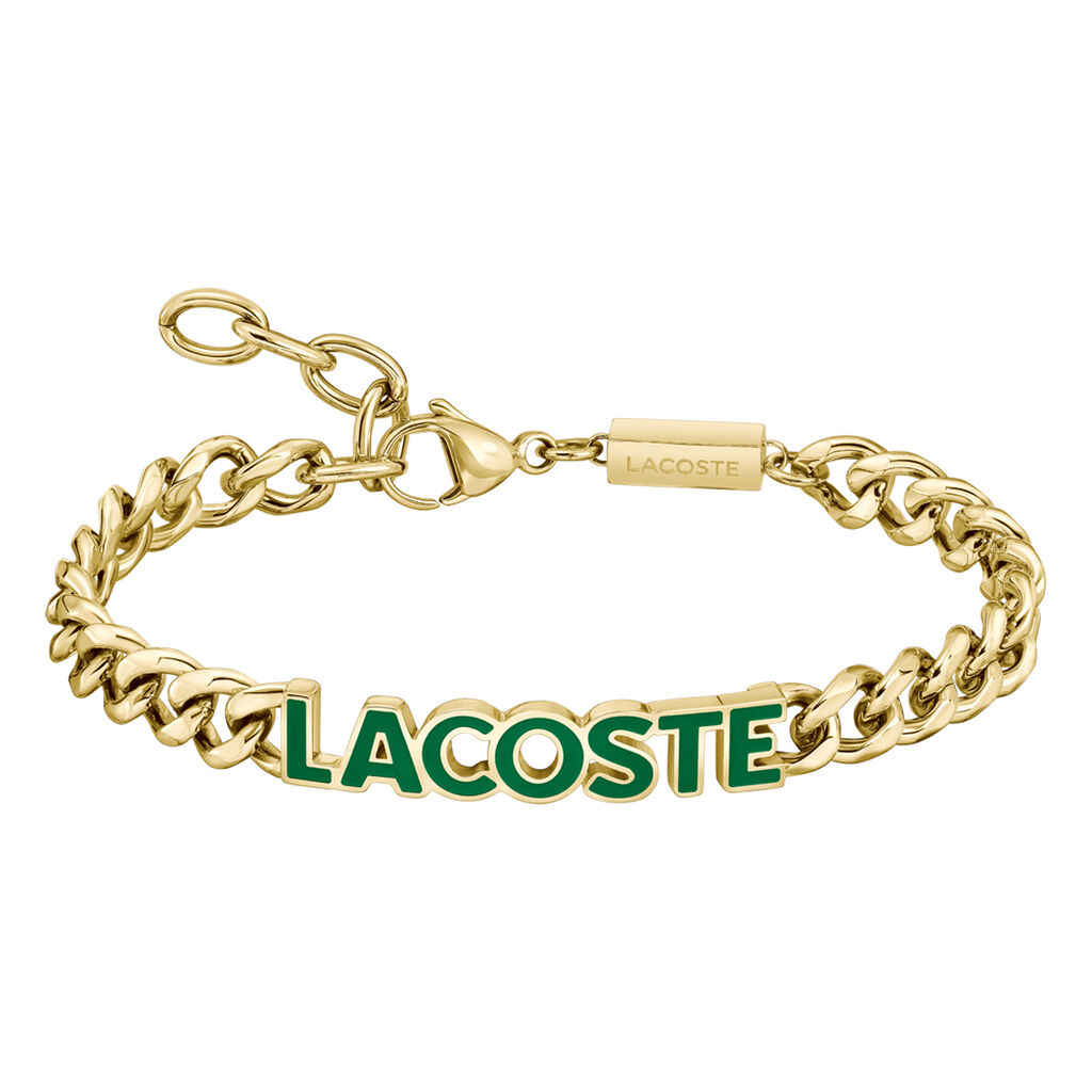Bracelet Lacoste Script Acier Jaune - Bracelets cha&icirc;nes Homme | Marc Orian