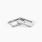 Cr&eacute;oles Keiko Argent Blanc Oxyde De Zirconium - Cr&eacute;oles Femme | Marc Orian