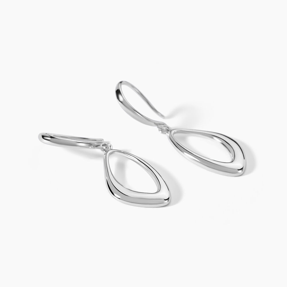 Boucles D'oreilles Pendantes Ketyae Argent Blanc - Pendantes Femme | Marc Orian