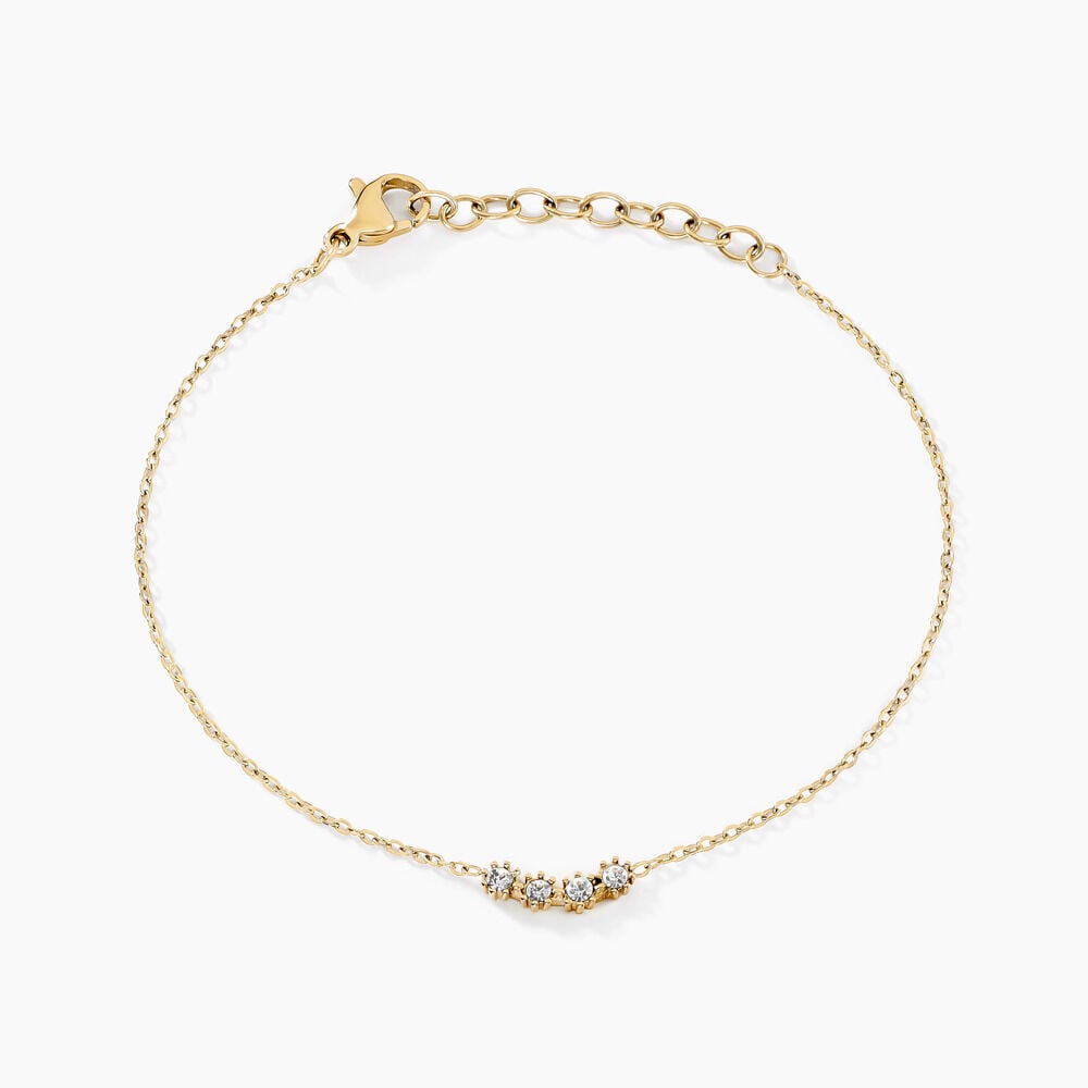 Bracelet Eva Acier Jaune Cristaux - Bracelets cha&icirc;nes Femme | Marc Orian