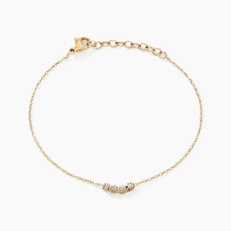Bracelet Eva Acier Jaune Cristaux - Bracelets cha&icirc;nes Femme | Marc Orian
