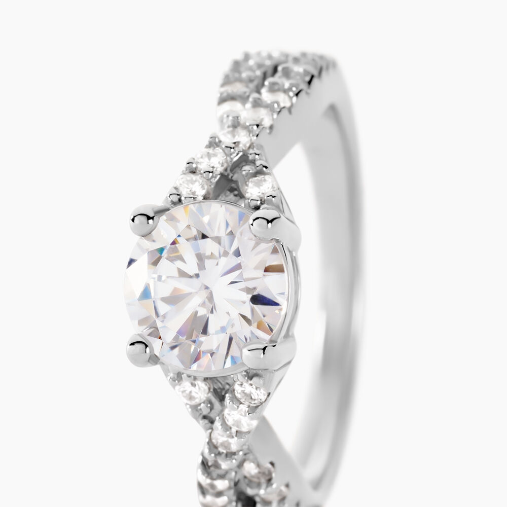 Bague Karin Argent Blanc Oxyde De Zirconium - Solitaires Femme | Marc Orian