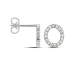Boucles D'oreilles Puces Argent Blanc Umbria Oxydes De Zirconium - Puces Femme | Marc Orian
