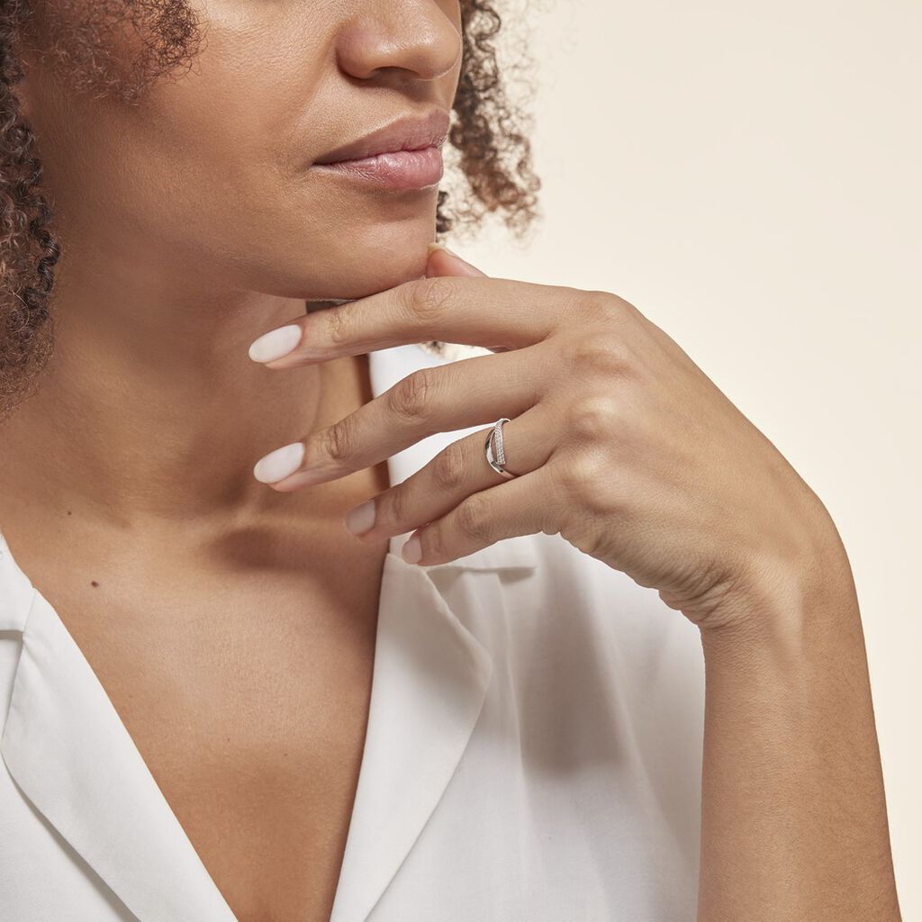 Bague Vero Or Blanc Oxyde De Zirconium - Bagues Femme | Marc Orian
