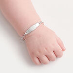 Bracelet Identit&eacute; Marcel Or Blanc - Gourmettes Enfant | Marc Orian