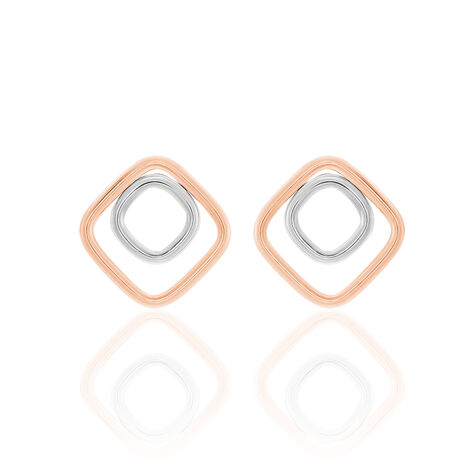 Boucles D'oreilles Pendantes Artahe Carree Or Bicolore - Pendantes Femme | Marc Orian