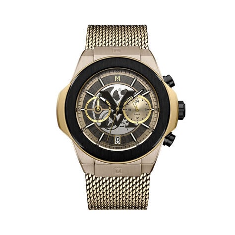 Montre Montignac Round Chrono Champagne - Montres &eacute;tanches Homme | Marc Orian