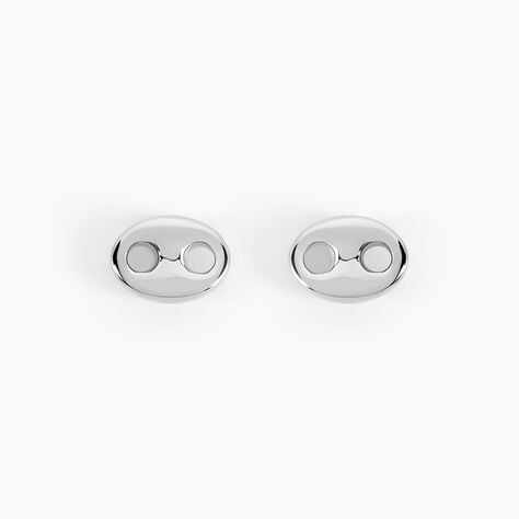 Boucles D'oreilles Puces Phebus Him Acier Blanc - Puces Homme | Marc Orian