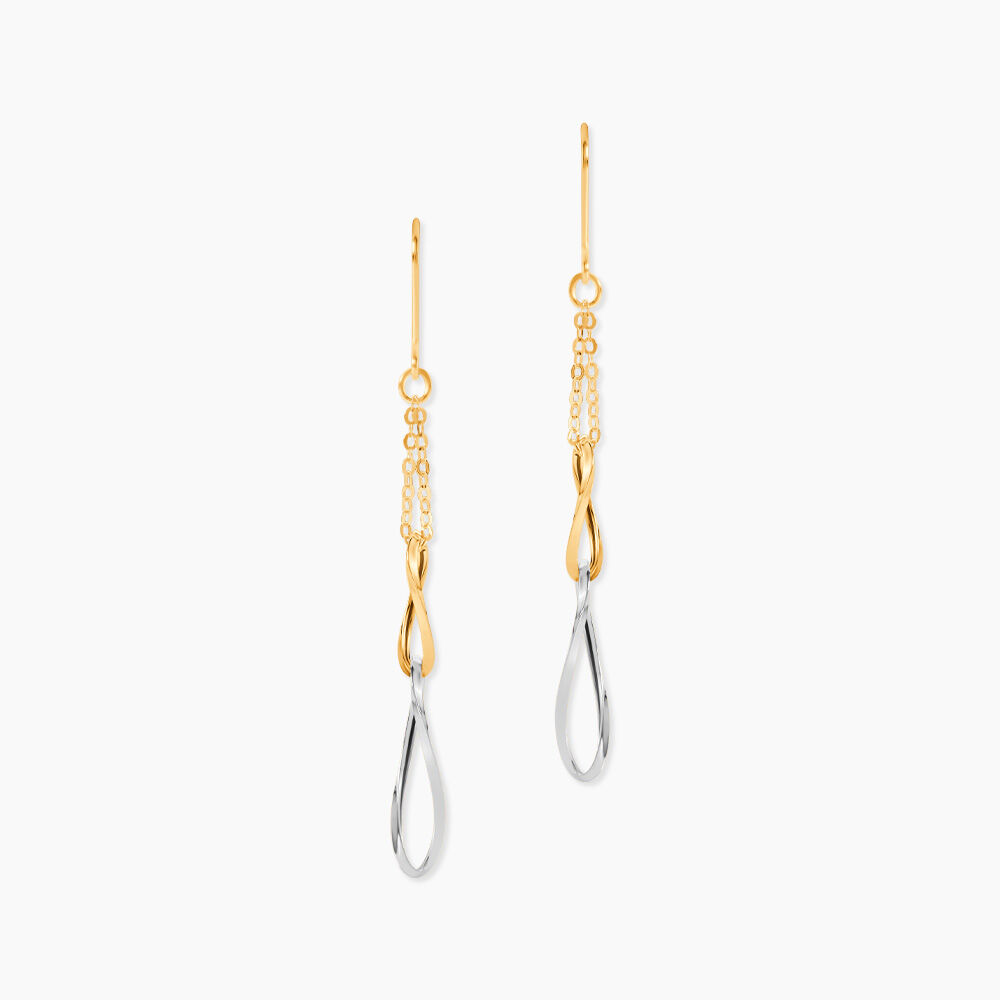 Boucles D'oreilles Pendantes Benedicte Or Bicolore - Pendantes Femme | Marc Orian