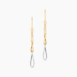 Boucles D'oreilles Pendantes Benedicte Or Bicolore - Pendantes Femme | Marc Orian
