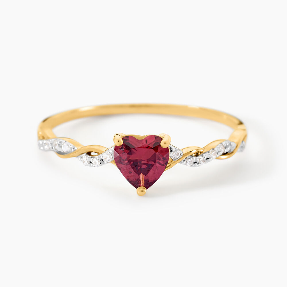 Bague Mathilde Or Jaune Rhodolite Oxyde De Zirconium - Bagues de promesse Femme | Marc Orian