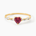 Bague Mathilde Or Jaune Rhodolite Oxyde De Zirconium - Bagues de promesse Femme | Marc Orian