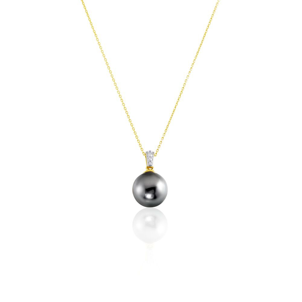 Collier Jodocus Or Jaune Perle De Tahiti Oxyde Zirconium - Mix and Match Femme | Marc Orian