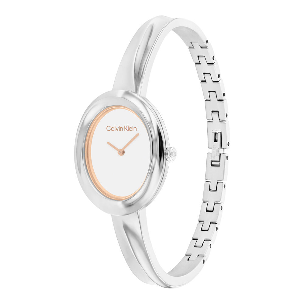 Montre Calvin Klein Twisted Bezel Blanc - Montres étanches Femme | Marc Orian