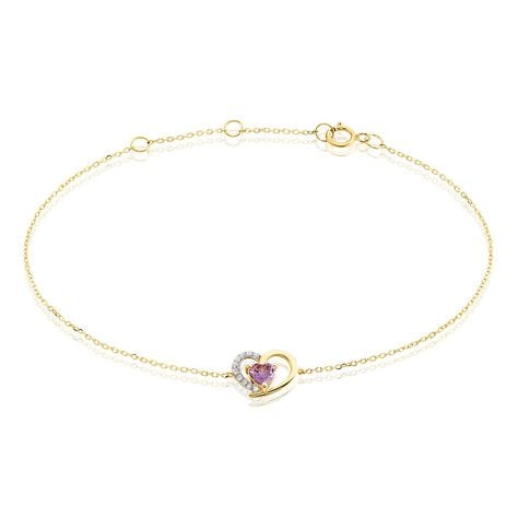 Bracelet Eliana Or Jaune Améthyste Oxyde De Zirconium - Bracelets chaînes Femme | Marc Orian