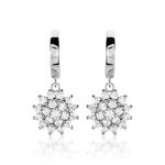 Cr&eacute;oles Argent Blanc Maximille Oxydes De Zirconium - Cr&eacute;oles Femme | Marc Orian