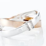 Bague Tonnia Or Bicolore Diamant - Bagues pierres pr&eacute;cieuses Femme | Marc Orian