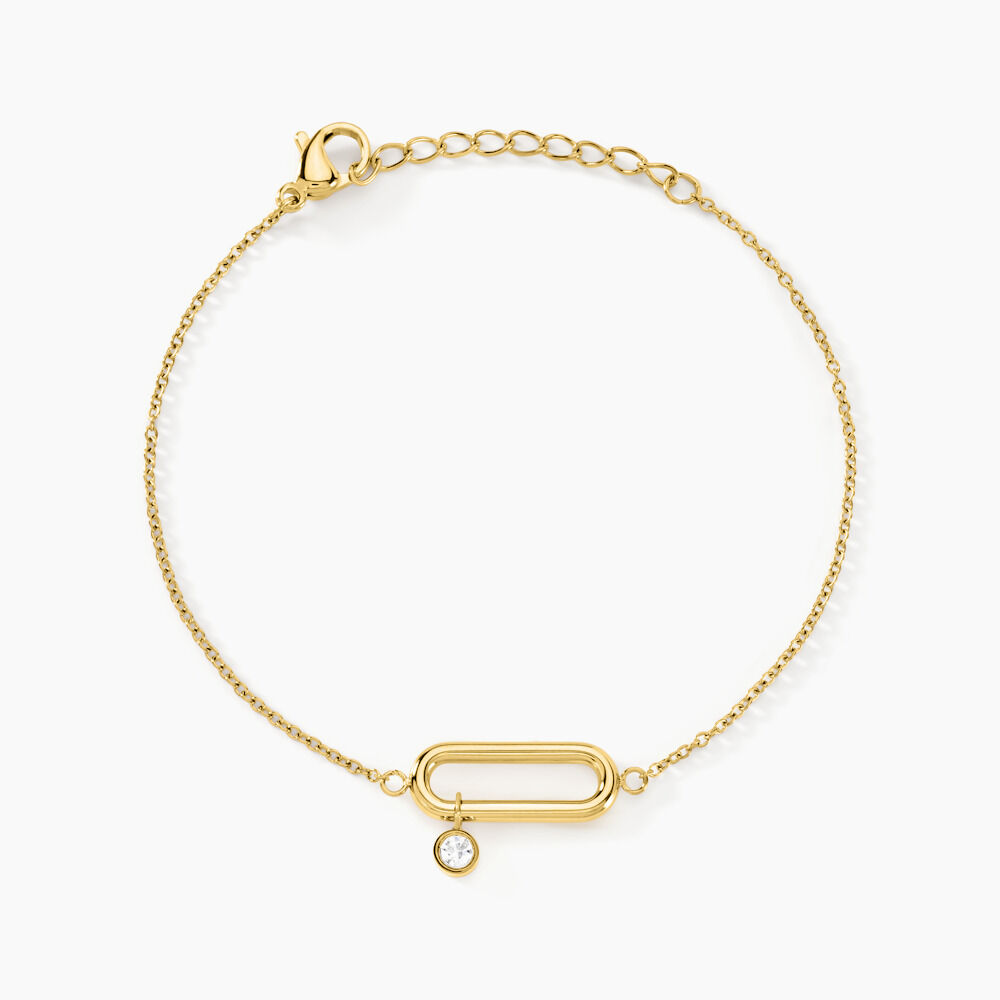 Bracelet Aurore Acier Doré  Cristal - Bracelets chaînes Femme | Marc Orian