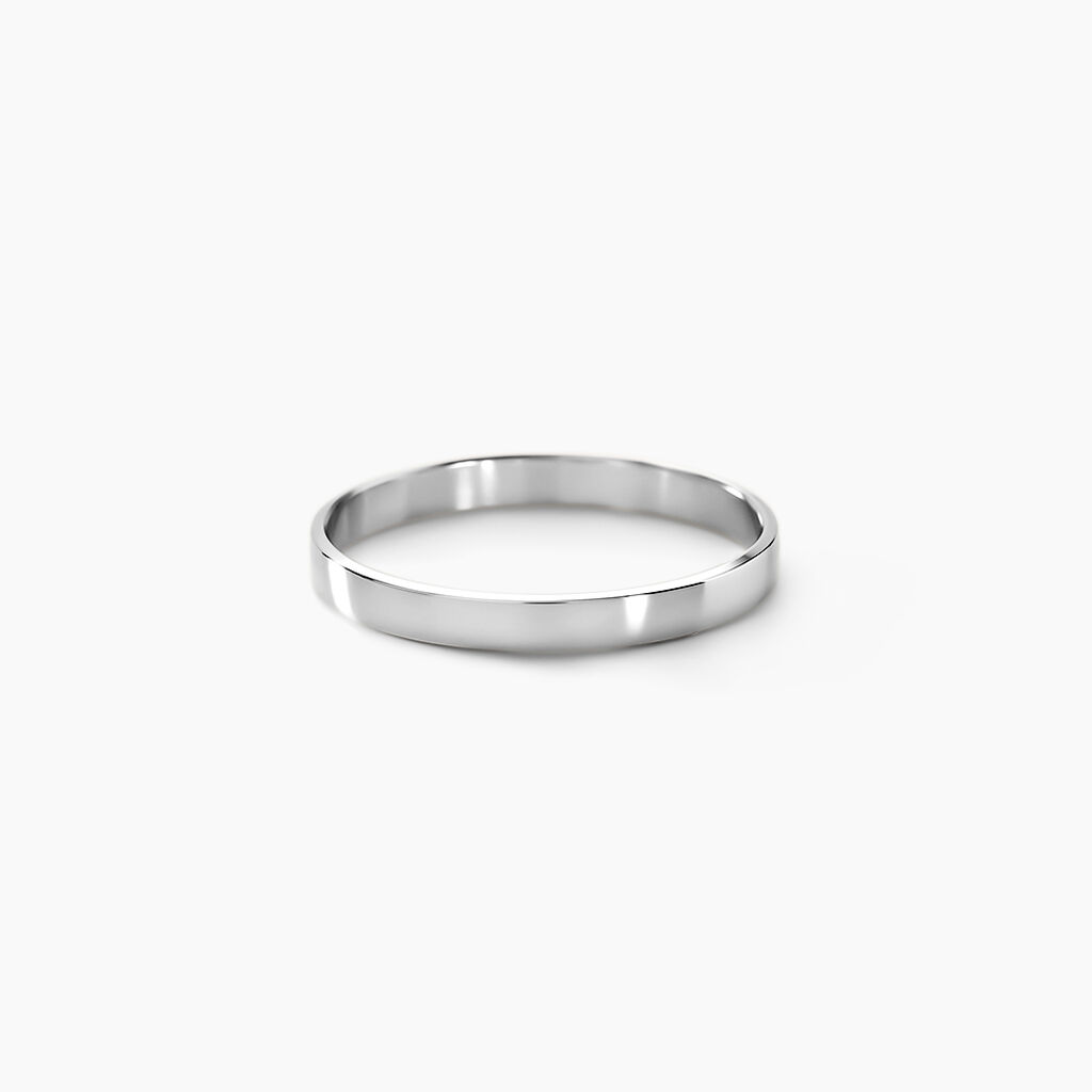 Alliance Julie Ruban Classique Or Blanc - Alliances Famille | Marc Orian