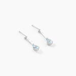 Boucles D'oreilles Pendantes Goutte Or Blanc Topaze - Pendantes Femme | Marc Orian