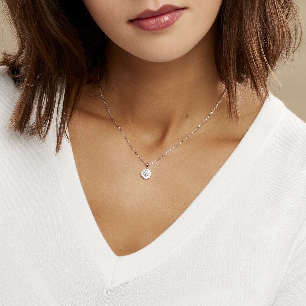 Collier Princess Argent Blanc Oxyde De Zirconium - Colliers avec pierres Femme | Marc Orian