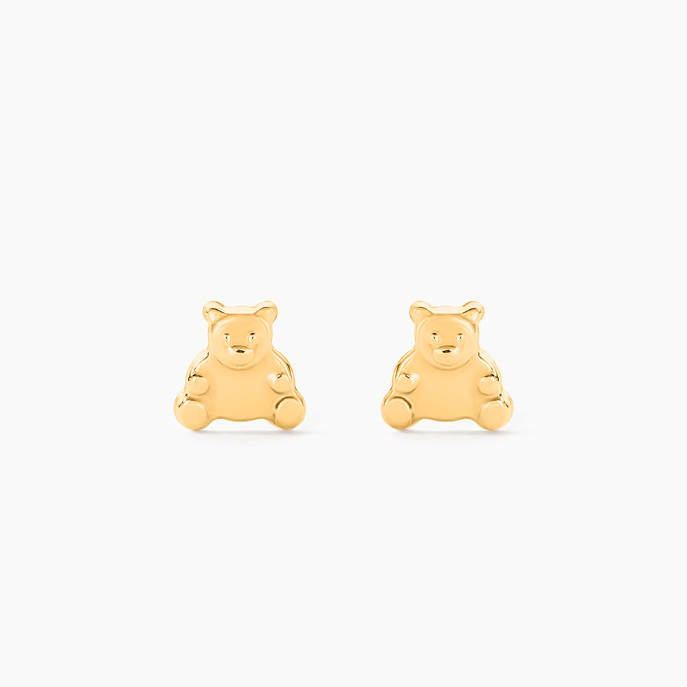 Boucles D'oreilles Puces Ours Or Or Jaune - Puces Enfant | Marc Orian